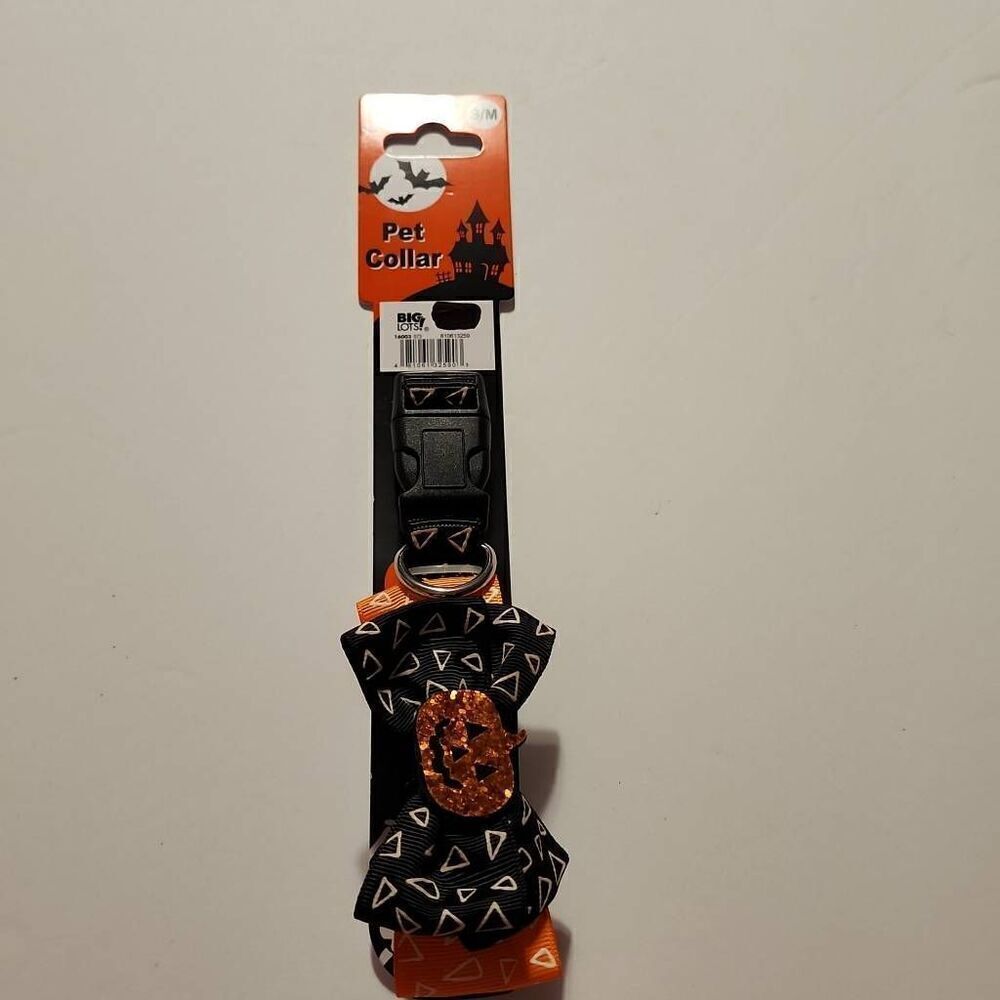 3 For $18 Fang-Tastic Halloween Pet Collar Size Small/Medium